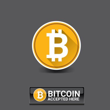 Bitcoin simge vektör. bitcoin simgesi
