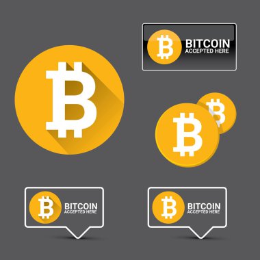 Bitcoin simge vektör. bitcoin simgesi
