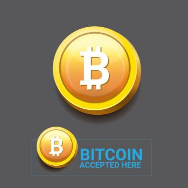 Bitcoin simge vektör. bitcoin simgesi