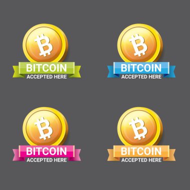 Bitcoin simge vektör. bitcoin simgesi