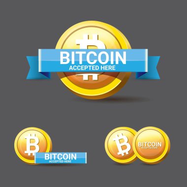 Bitcoin simge vektör. bitcoin simgesi