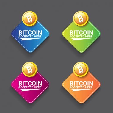 Bitcoin simge vektör. bitcoin simgesi