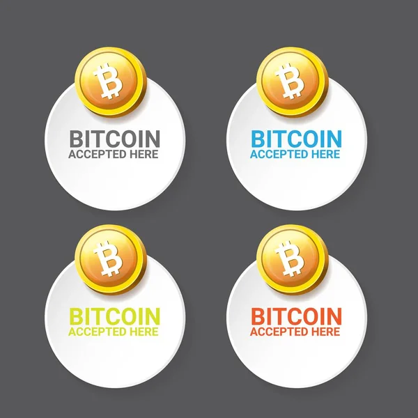 Wektor Bitcoin symbol. ikona Bitcoin — Wektor stockowy