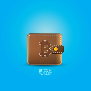 paralar ile vektör bitcoin cüzdan simgesi