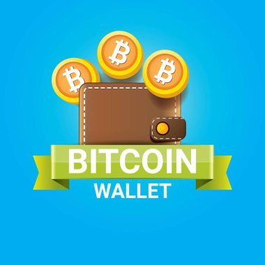paralar ile vektör bitcoin cüzdan simgesi