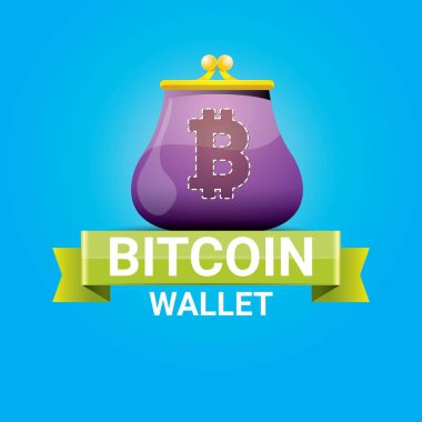 paralar ile vektör bitcoin cüzdan simgesi