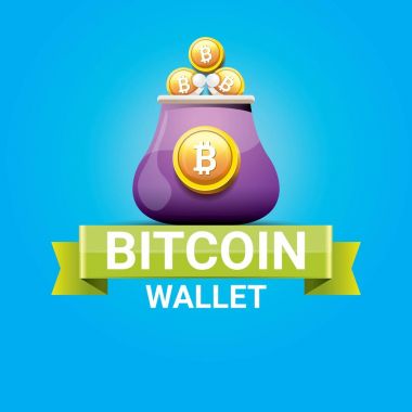 paralar ile vektör bitcoin cüzdan simgesi