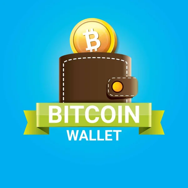 Wektor bitcoin portfel ikona z monet — Wektor stockowy