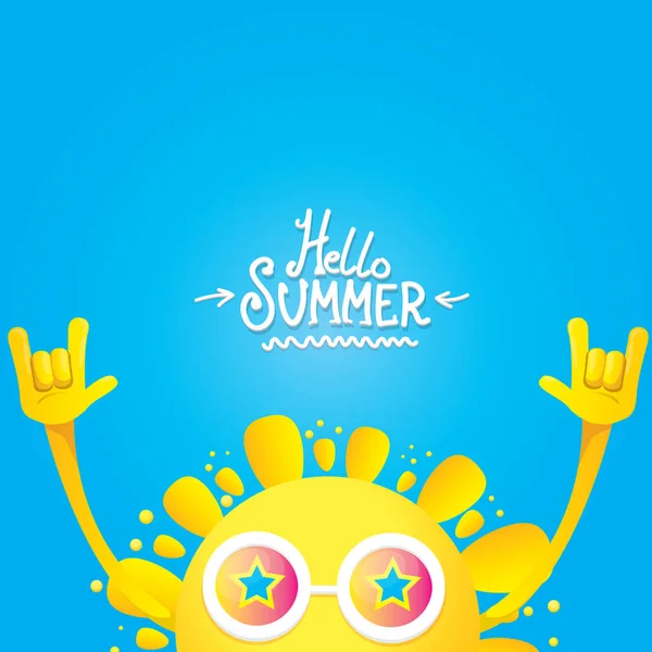 Hallo Sommer Rock n Roll Poster. Sommerfest — Stockvektor
