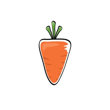 vektör karikatür şirin turuncu havuç