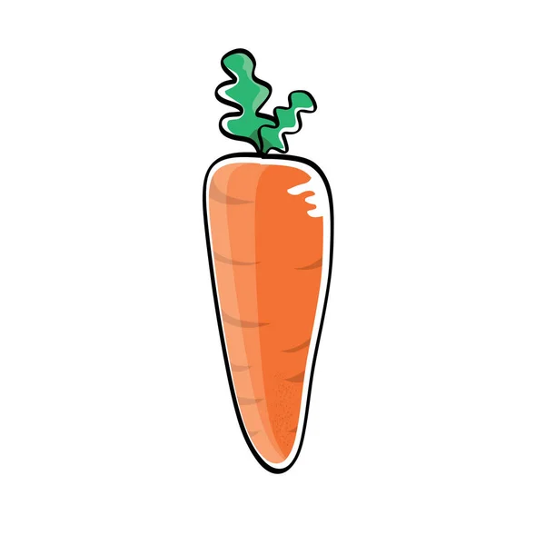 Vettore cartone animato carino carota arancione — Vettoriale Stock