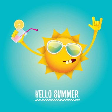 merhaba yaz rock n roll vektör etiket veya logo.