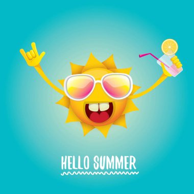 merhaba yaz rock n roll vektör etiket veya logo.