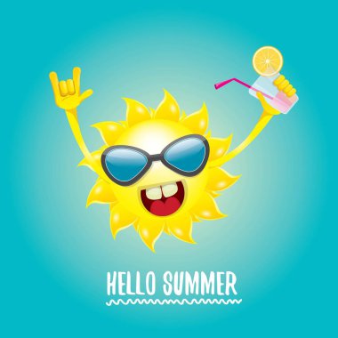 merhaba yaz rock n roll vektör etiket veya logo.