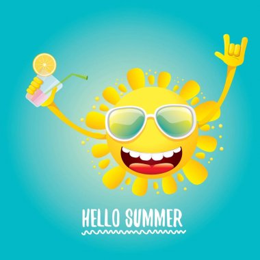 merhaba yaz rock n roll vektör etiket veya logo.