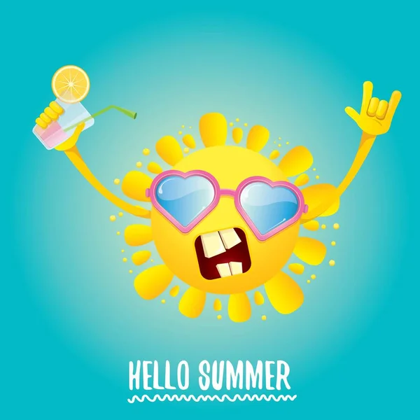 Hello Summer Rock n Roll vector label of logo. — Stockvector