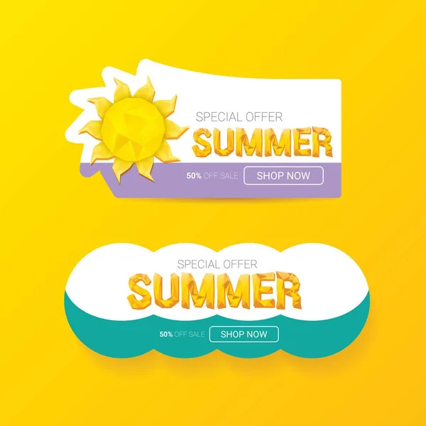 Vector aanbieding zomer label ontwerpsjabloon — Stockvector