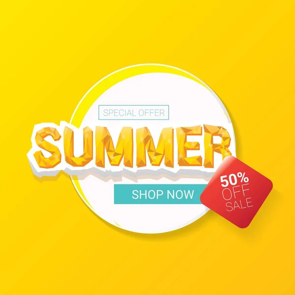 Vector special offer summer label design template — Stock Vector