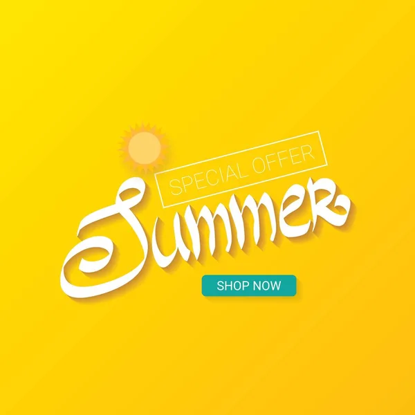 Vector special offer summer label design template — Stock Vector