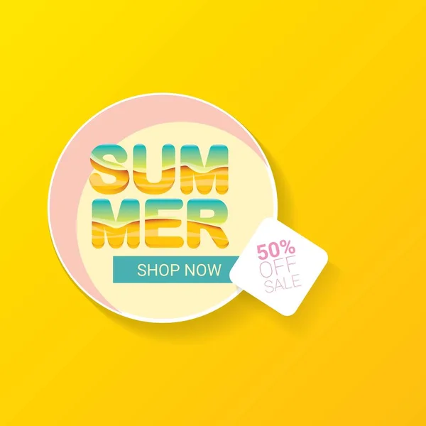 Vector special offer summer label design template — Stock Vector