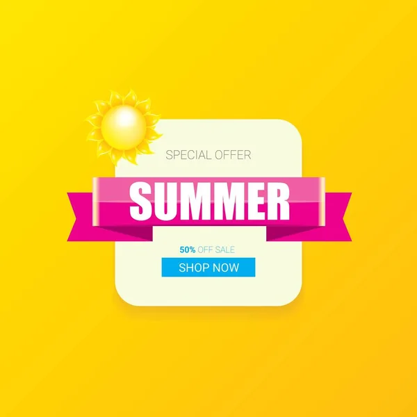 Vector oferta especial verano etiqueta diseño plantilla — Vector de stock