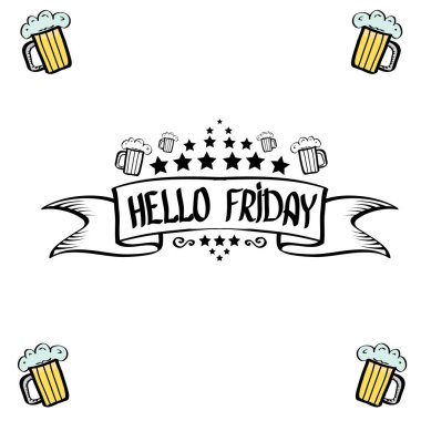 mutlu Cuma vektör arka plan.