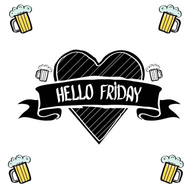 mutlu Cuma vektör arka plan.