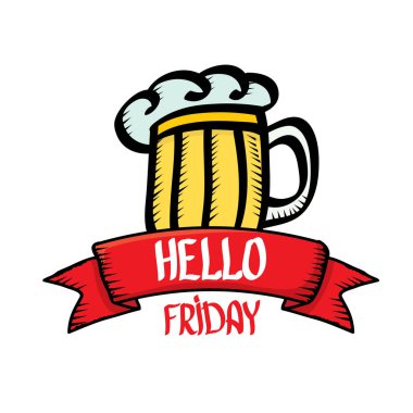 mutlu Cuma vektör arka plan.