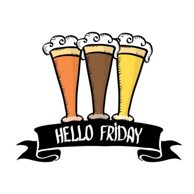 mutlu Cuma vektör arka plan.