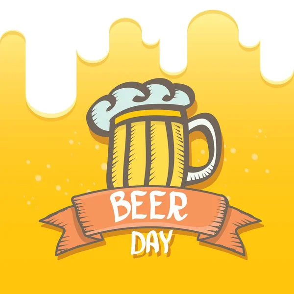 Happy Beer Day Vektor Grafik Poster. — Stockvektor