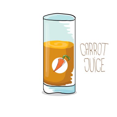 vektör bardak havuç suyu ve taze havuç