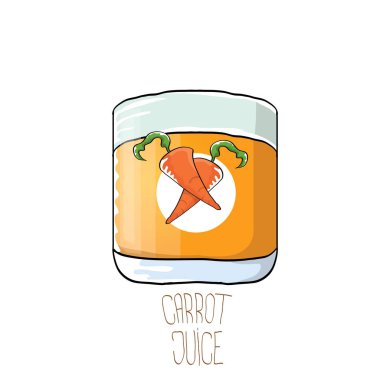 vektör bardak havuç suyu ve taze havuç