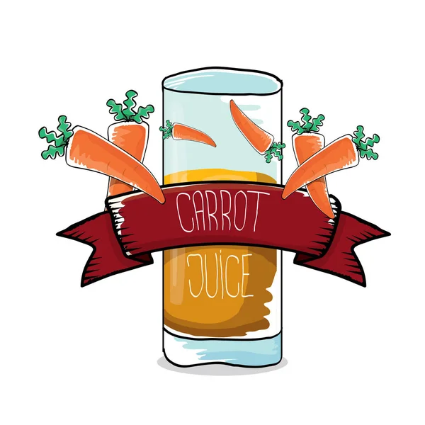 vektör bardak havuç suyu ve taze havuç