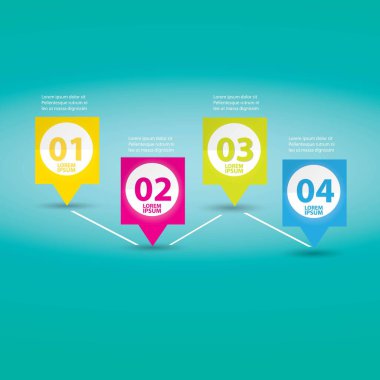 vektör temiz modern beyaz Infographic afiş