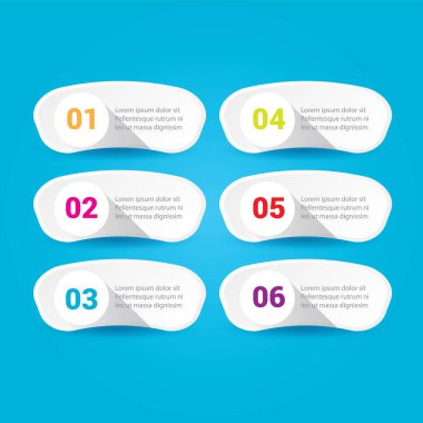 vektör temiz modern beyaz Infographic afiş kümesi