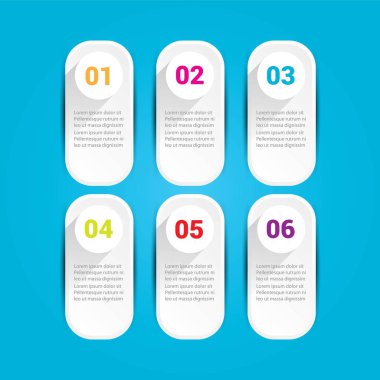 vektör temiz modern beyaz Infographic afiş kümesi