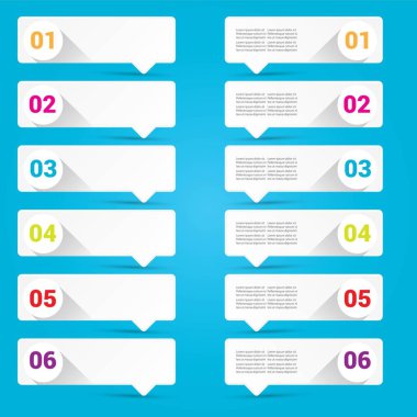 vektör temiz modern beyaz Infographic afiş kümesi
