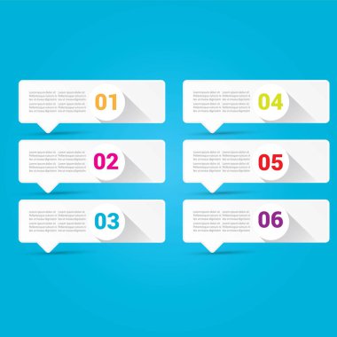 vektör temiz modern beyaz Infographic afiş kümesi