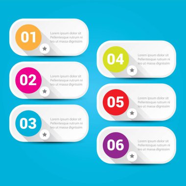 vektör temiz modern beyaz Infographic afiş kümesi