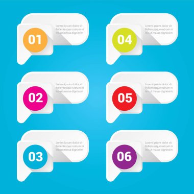 vektör temiz modern beyaz Infographic afiş kümesi