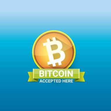 Bitcoin simge vektör. bitcoin simgesi