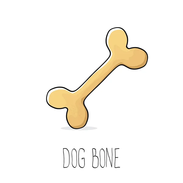 Vetor engraçado desenho animado bonito marrom osso do cão —  Vetores de Stock