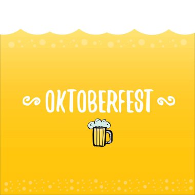 Oktoberfest bira turuncu vektör etiketinde vektör