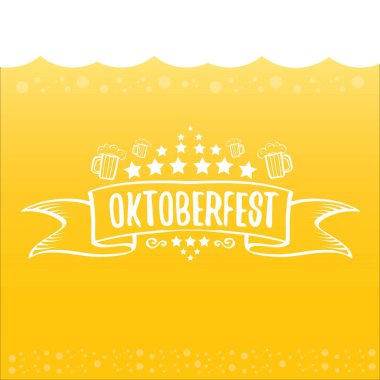 Oktoberfest bira turuncu vektör etiketinde vektör