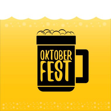 Oktoberfest bira turuncu vektör etiketinde vektör
