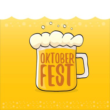 Oktoberfest bira turuncu vektör etiketinde vektör