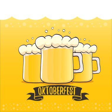 Oktoberfest bira turuncu vektör etiketinde vektör