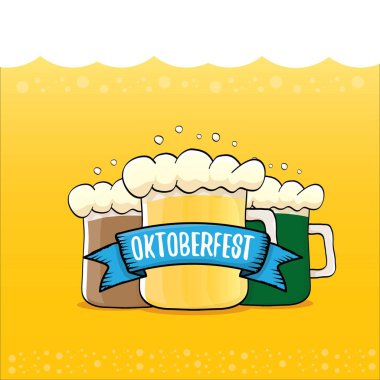 Oktoberfest bira turuncu vektör etiketinde vektör