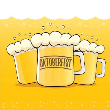 Oktoberfest bira turuncu vektör etiketinde vektör