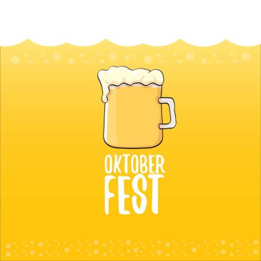 Oktoberfest bira turuncu vektör etiketinde vektör